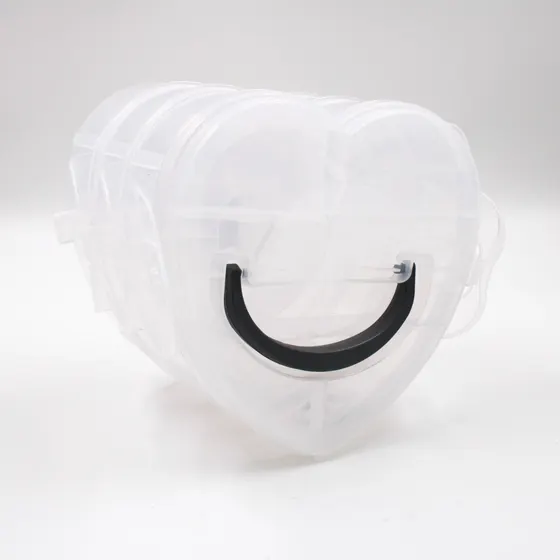 Caixa Coracao Com Divisoria 12X15Cm Em Plastico