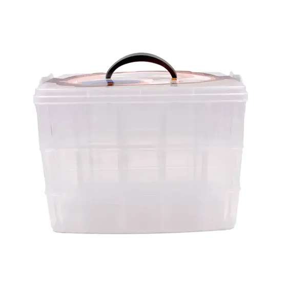 Maleta Multiuso Grande 26X16Cm Em Plastico Com 3 Andares