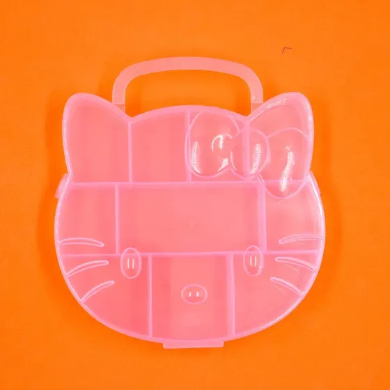 Caixa Organizadora Rosto Hello Kitty 16X14Cm Em Plastico