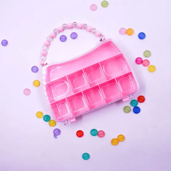 Caixa Organizadora Bolsa Com Alca Pedraria 14Cm Em Plastico