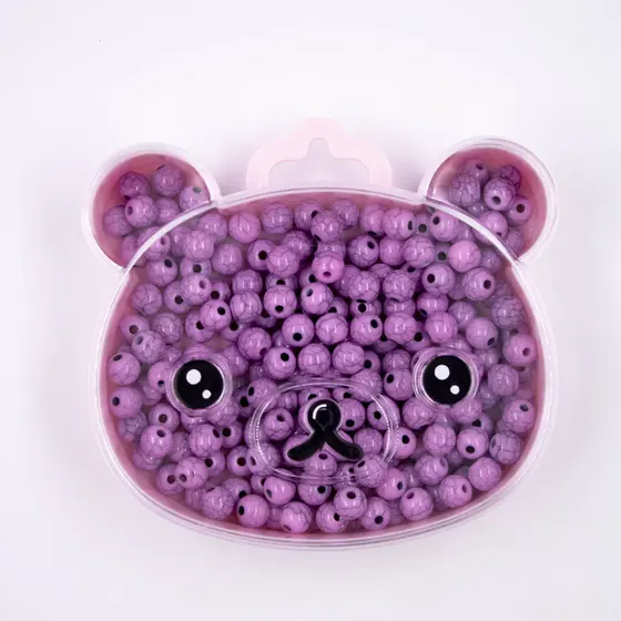 Caixa Organizadora Urso 9.5X10.5Cm Em Plastico Unidade - Rosa
