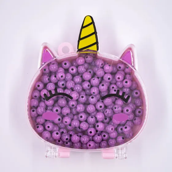 Caixa Organizadora Unicornio 12X10Cm Em Plastico Unidade - Rosa