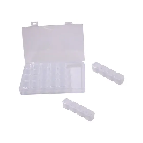 Caixa Organizadora Com 28 Recipientes 17X10.5Cm Em Plastico
