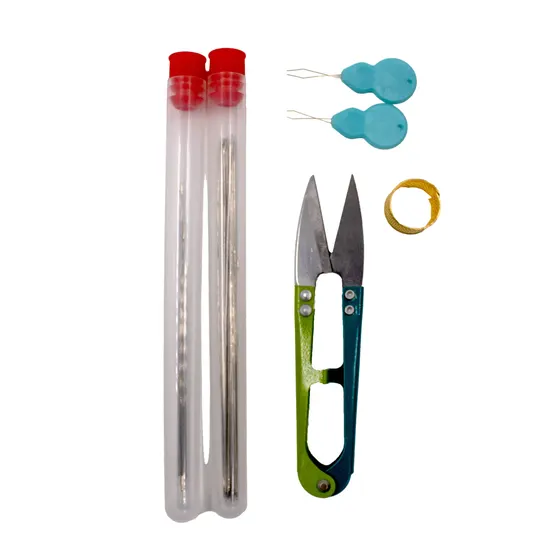 Kit De Agulhas Para Micanga Em Inox
