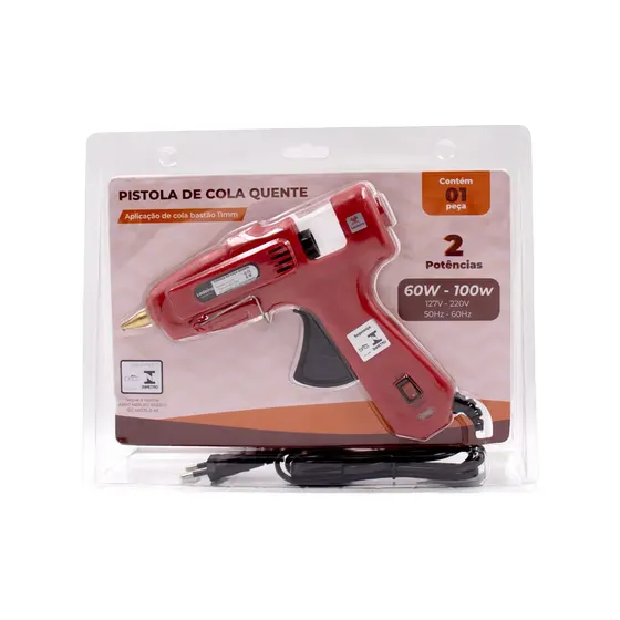 Pistola De Cola Quente Profissional Com Dupla Potencia