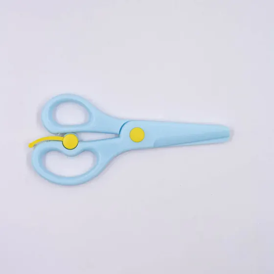 Tesoura Pequena 13.5*6Cm Em Plastico Unidade - Azul Bebe