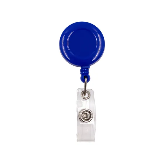 Porta Cracha Retratil Roller Clip Em Plastico Com 100 Pecas