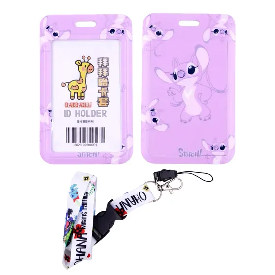 Porta Cracha Com Alca Stitch Em Plastico