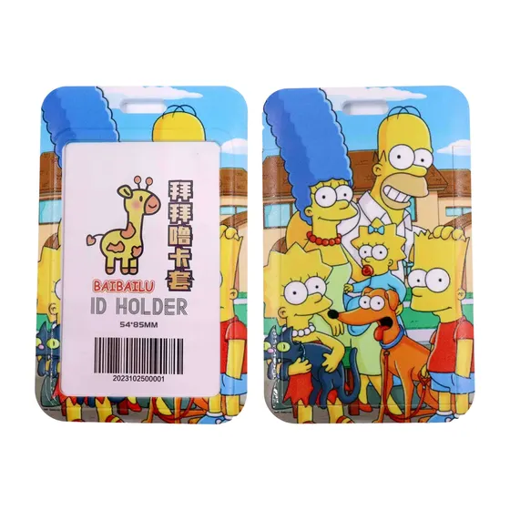 Porta Cracha E Cartao Os Simpsons Em Plastico