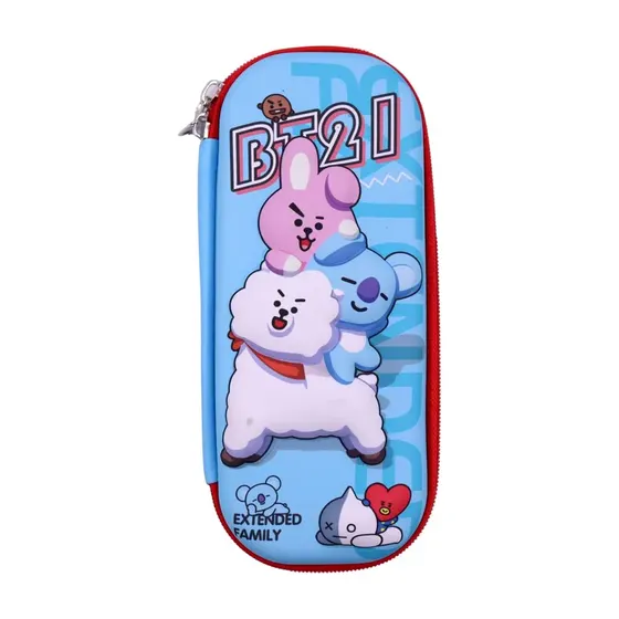 Estojo Escolar Personagens Bt21 Extended Family 23X05X7.5Cm