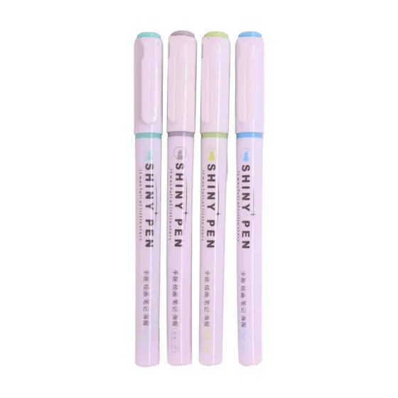 Canetas Marca Texto Com Glitter Sortidas 4 Pecas