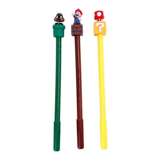 Caneta Ponta Fina Super Mario Bros 48 Pecas