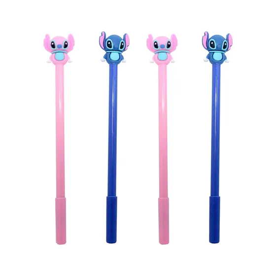 Canetas Ponta Fina Sortidas Stitch E Angel Com 48 Pecas