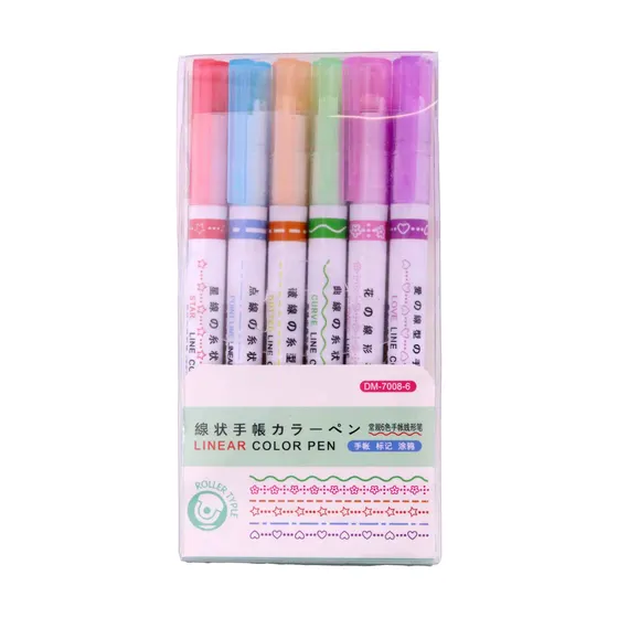 Caneta Carimbo Formatos Com 06 Pecas