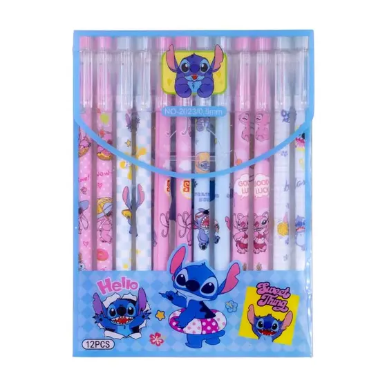 Kit Canetas Stitch Com 12 Pecas
