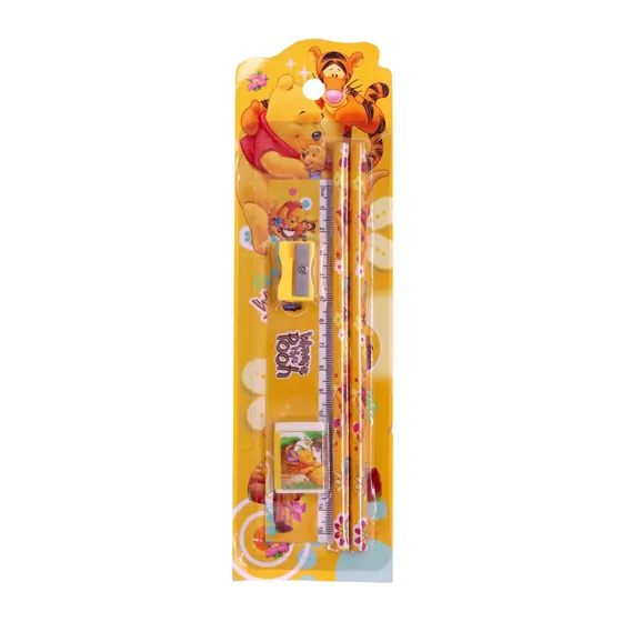 Kit Papelaria Lapis Personagens 5 Pecas
