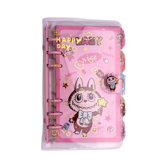 Caderno Fichario Labubu Com Capa Plastica A5