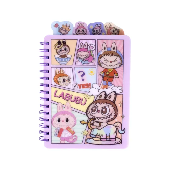 Caderno Espiral Labubu Com Divisorias