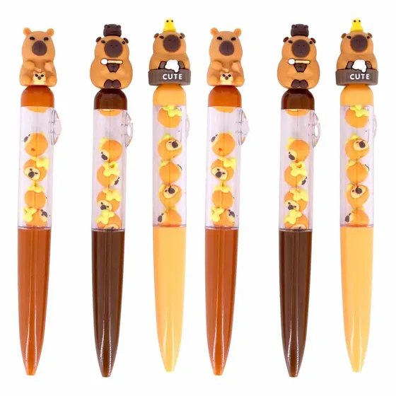 Caneta Mini Bonecos Capivara Com 36 Pecas