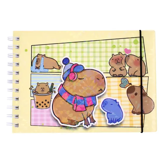 Livro De Colorir Espiral Capivara