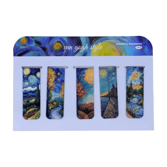 Marcador De Pagina Magnetico 02X12Cm Com 05 Pecas