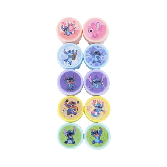 Kit Carimbo Infantil Com 10 Pecas - Stitch - 01