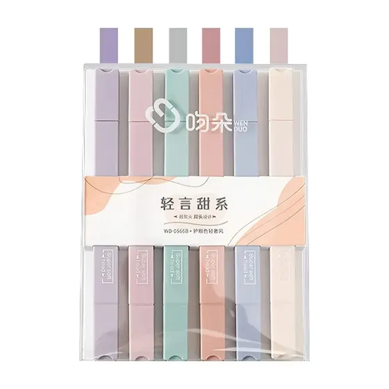 Marca Texto Soft Color Ponta Dupla Com 06 Unidades
