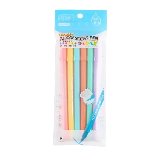 Caneta Brush Lettering Candy Color Com 06 Unidades