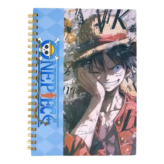 Caderno Capa Dura Universitario One Piece Com 100 Folhas