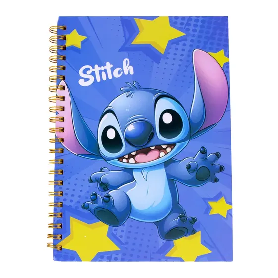 Caderno Capa Dura Universitario Stitch Com 100 Folhas