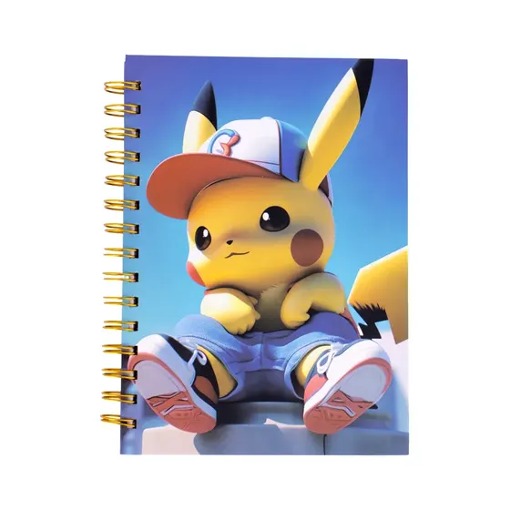 Caderno Espiral A5 Pikachu Com 100 Folhas
