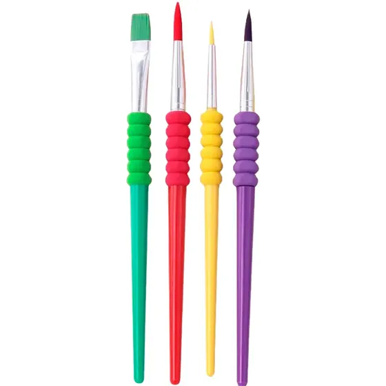 Kit Pincel Infantil Com Grip 04 Unidades