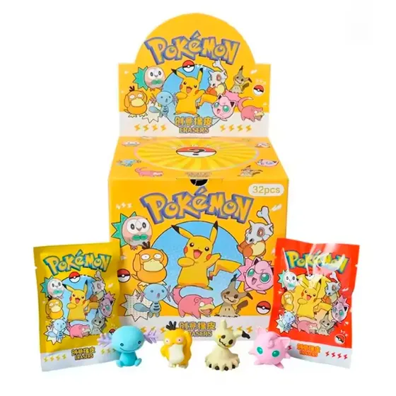 Borracha Surpresa Pokemon Com 32 Unidades