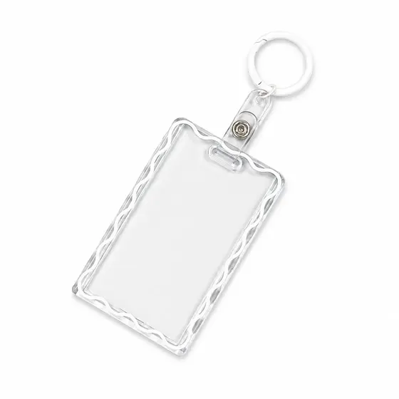 Porta Cartoes K-Pop Com Argola Articulada Em Plastico Unidade - 209 Branco