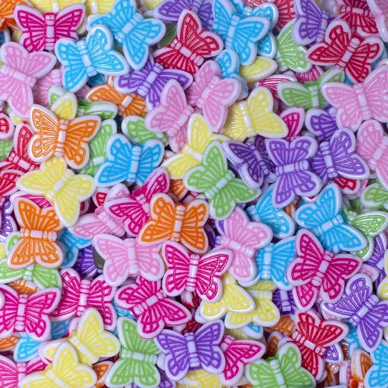 Borboleta Infantil 14Mm Em Plastico Com 500Gr
