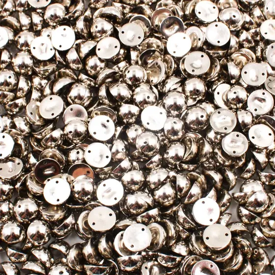 Chaton Para Costura Meia Bola 10Mm Em Abs Com 500Gr