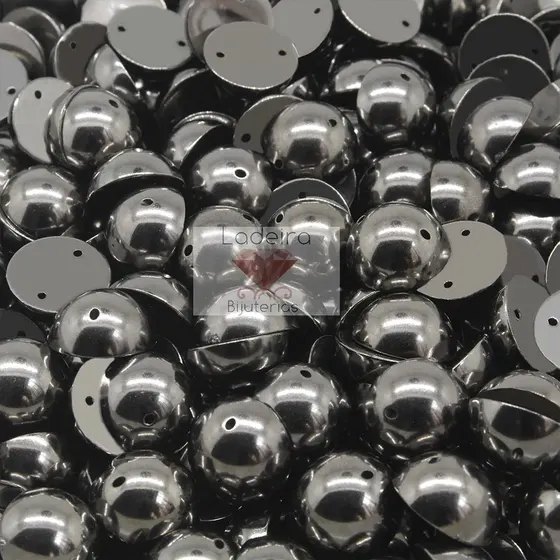 Chaton Para Costura Meia Bola 12Mm Em Abs Com 500Gr