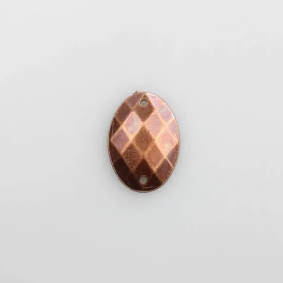 Chaton Para Costura Oval Sextavado 13X18Mm Em Abs Com 500Gr
