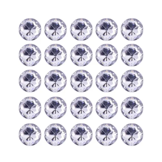 Chaton Para Costura Redondo Sextavado 12Mm Em Acrilico Com 500Gr