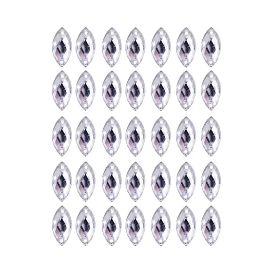 Chaton Para Costura Navete 7X15Mm Em Acrilico Com 500Gr