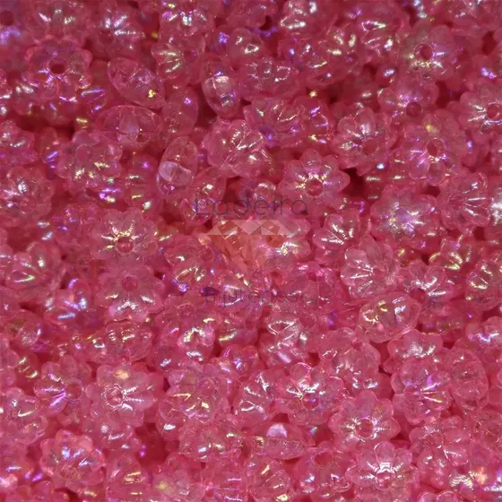 Pitanga Irisada 3X6Mm Em Acrilico Com 500Gr