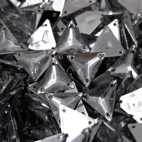 Chaton Para Costura Triangular 16X16Mm Em Acrilico Com 500Gr