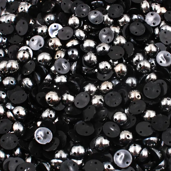 Chaton Para Costura Meia Bola 10Mm Em Acrilico Com 500G