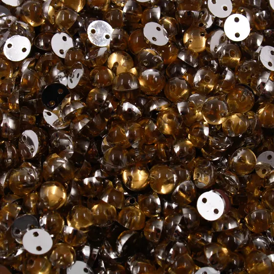 Chaton Para Costura Meia Bola 06Mm Em Acrilico Com 500Gr