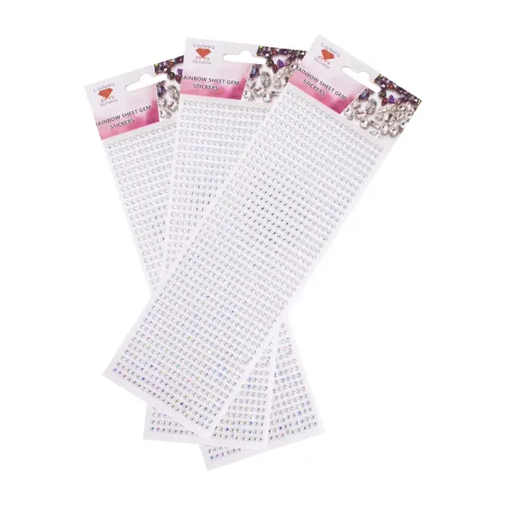Cartela Adesiva De Chaton 04Mm Em Acrilico Com 12 Cartelas