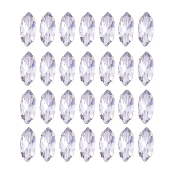 Chaton Engrampado Navete 7X15Mm Em Acrilico Com 1.000 Pecas