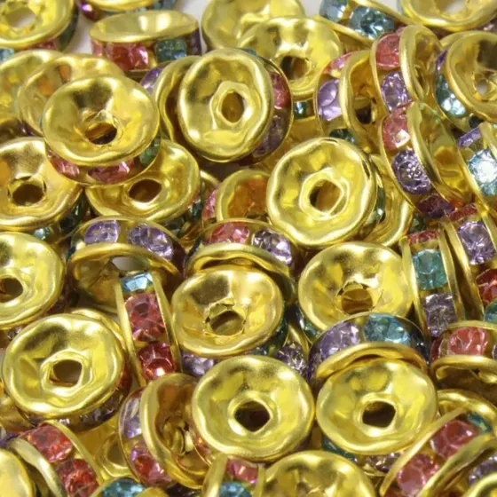 Rondela De Strass 08Mm Em Acrilico Com 1000 Pecas