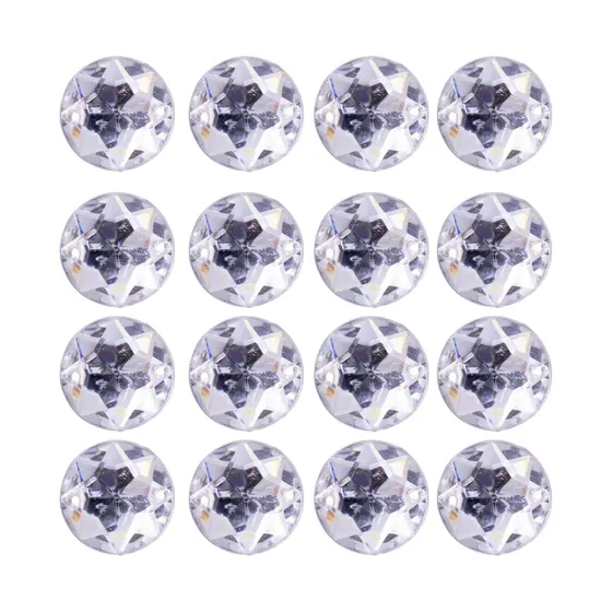Chaton Para Costura Redondo Sextavado 18Mm Em Acrilico Com 500Gr