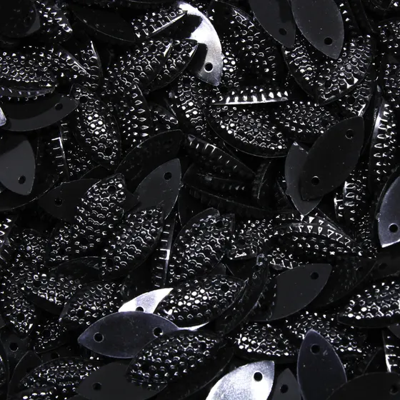 Chaton Para Costura Navete Trabalhado 7X15Mm Em Acrilico Com 500Gr