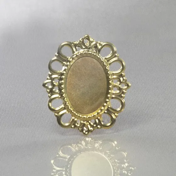 Tag Oval Para Chaton 13X18Mm Em Ferro Com 200 Pecas